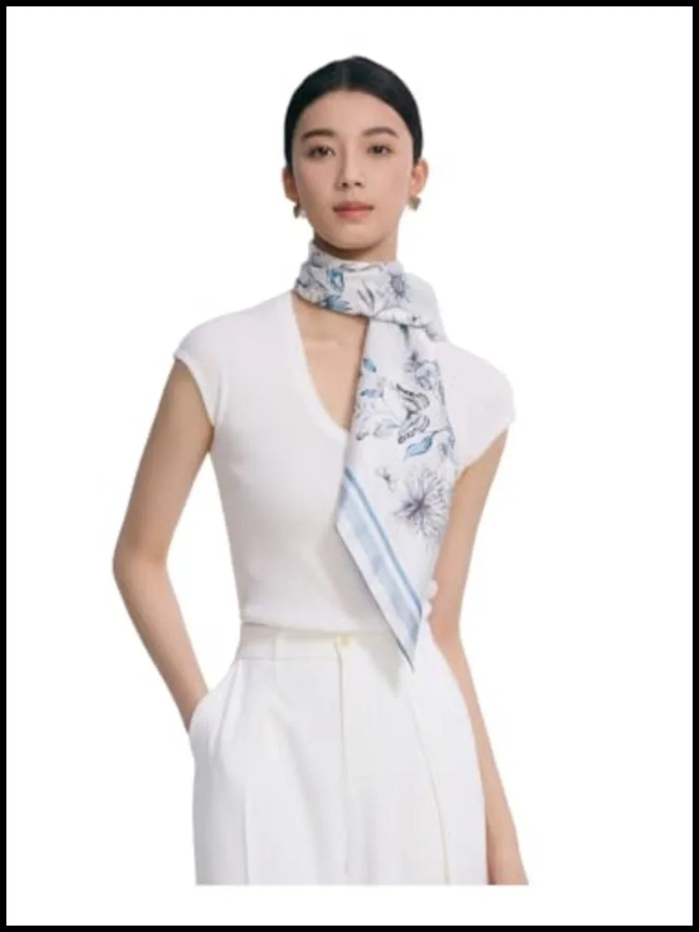 100% Pure Silk Twill Square Scarf 34x34